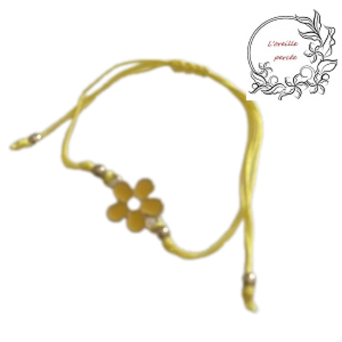 Bracelet fleur jaune