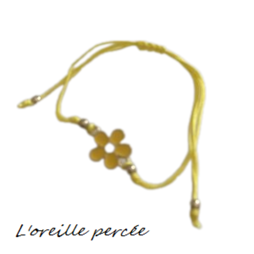 Bracelet fleur jaune
