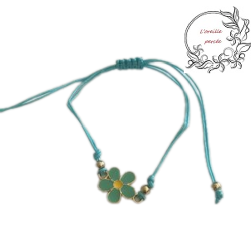 Bracelet fleur turquoise