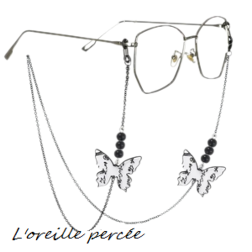 Attache lunette et ses papillons
