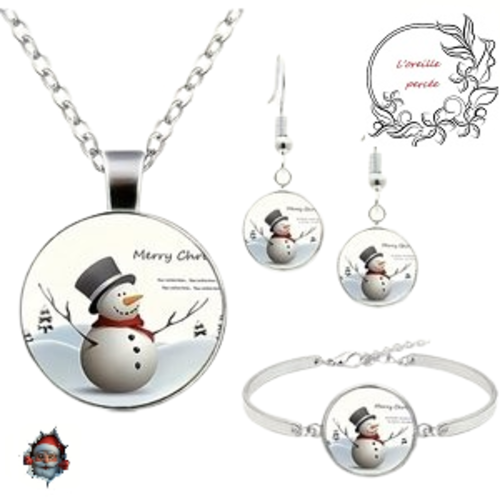 Parure bonhomme de neige