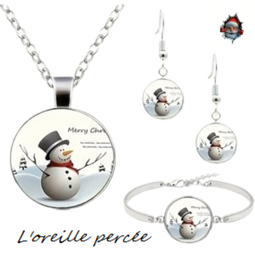 Parure bonhomme de neige