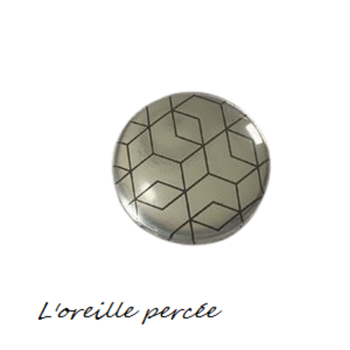 Magnet argent à motif