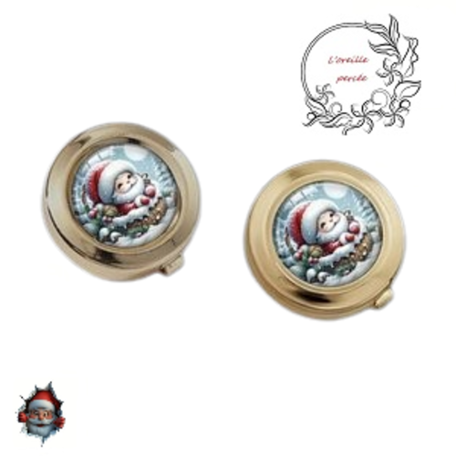 Boutons de manchette père noël