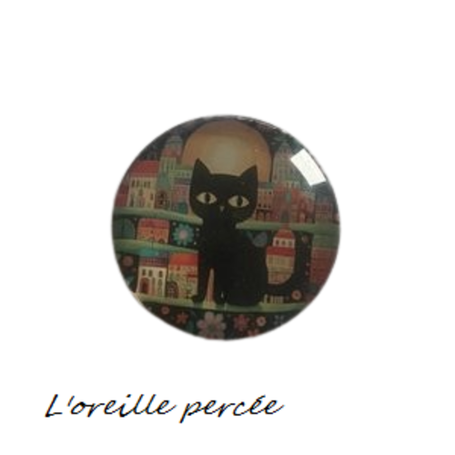 Magnet motif chat noir