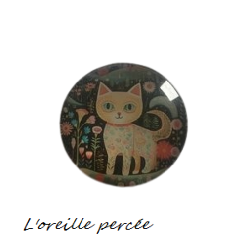 Magnet motif chat clair multicouleur