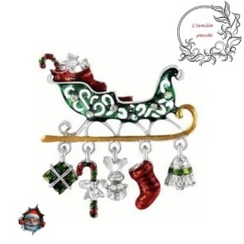 Broche traîneau de noël