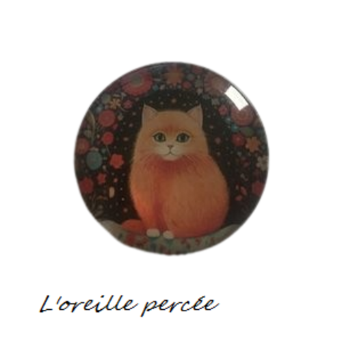 Magnet motif chat orange
