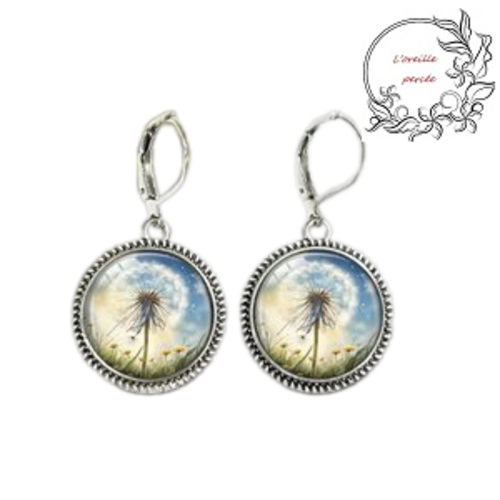 Boucle d'oreille pissenlit