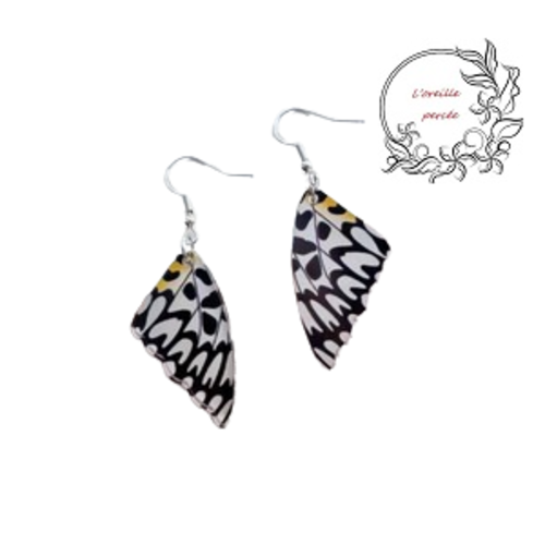 Boucle d'oreille aile acrylique