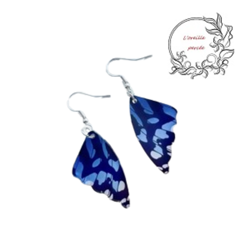 Boucle d'oreille aile acrylique