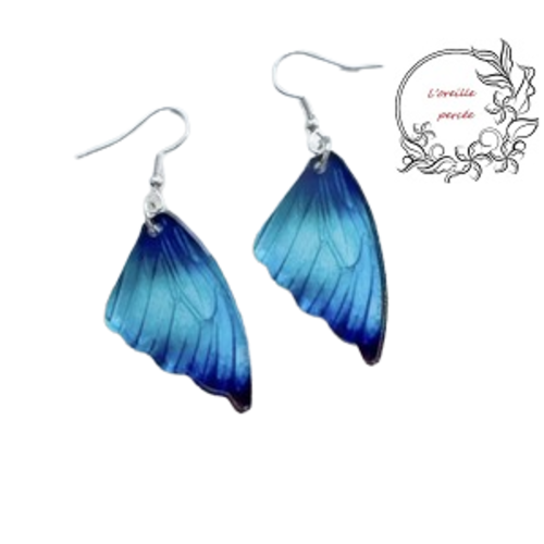 Boucle d'oreille aile acrylique