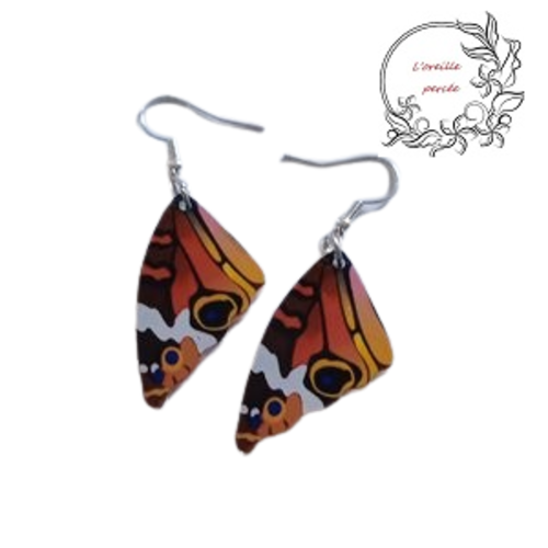 Boucle d'oreille aile acrylique