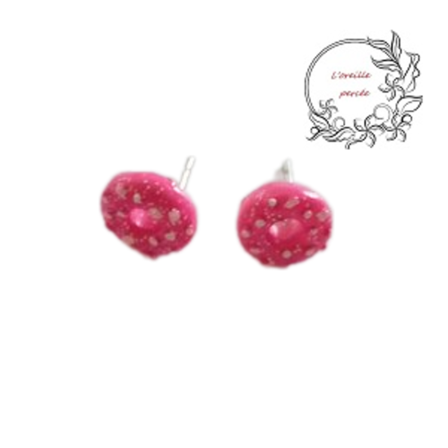 Puce oreille mini donut à la framboise