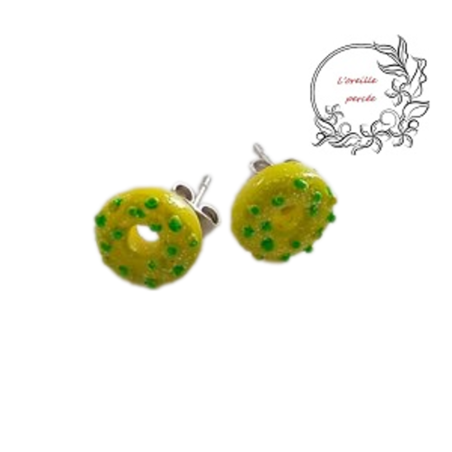 Puce oreille mini donut à la pomme verte