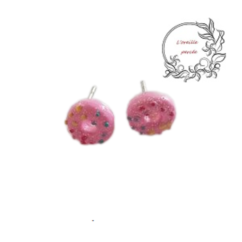 Puce oreille mini donut à la framboise