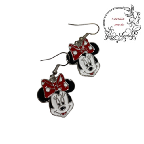 Boucle d'oreille minnie disney