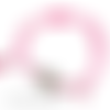 Bracelet tournesol corde rose fluo