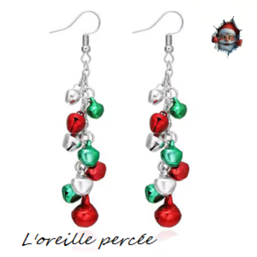 Boucle d'oreille nuée de grelots
