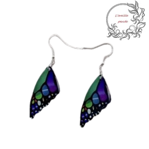 Boucle d'oreille aile acrylique