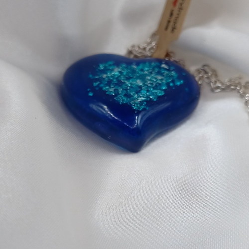 Collier Cœur De L’Océan – Pendentif En Cristal Bleu Et Argent 925 – Style élégant Et Romantique