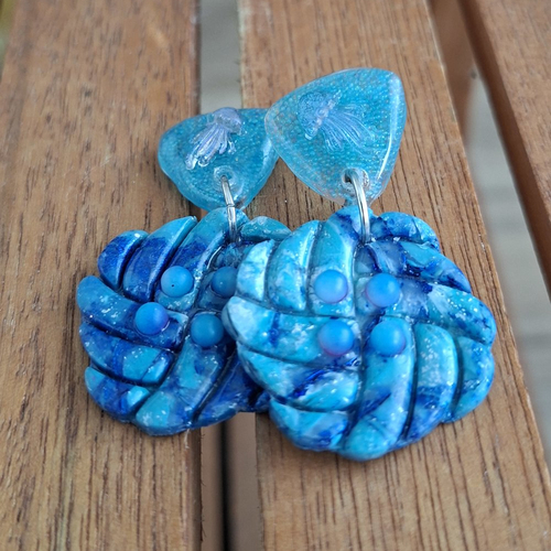 Boucles d'oreilles "eclat des profondeurs"