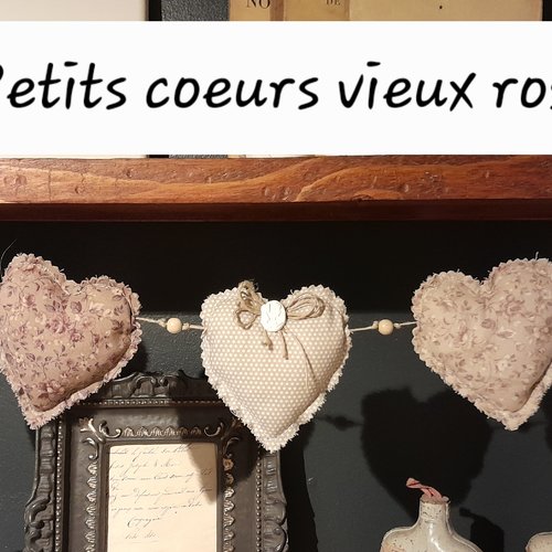Guirlande de cœurs en tissu