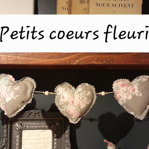 Guirlande de cœurs en tissu