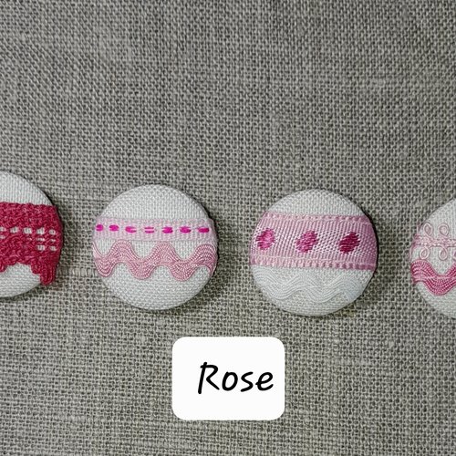 Boutons textile lot de 4