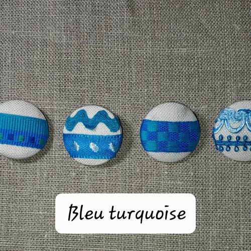 Boutons textile lot de 4