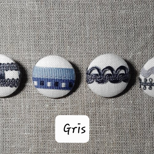 Boutons textile lot de 4