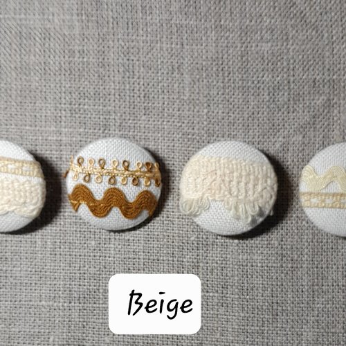 Boutons textile lot de 4