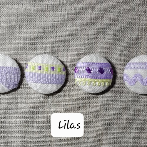 Boutons textile lot de 4