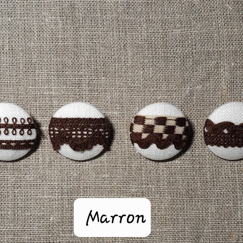 Boutons textile lot de 4