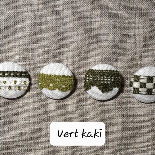 Boutons textile lot de 4