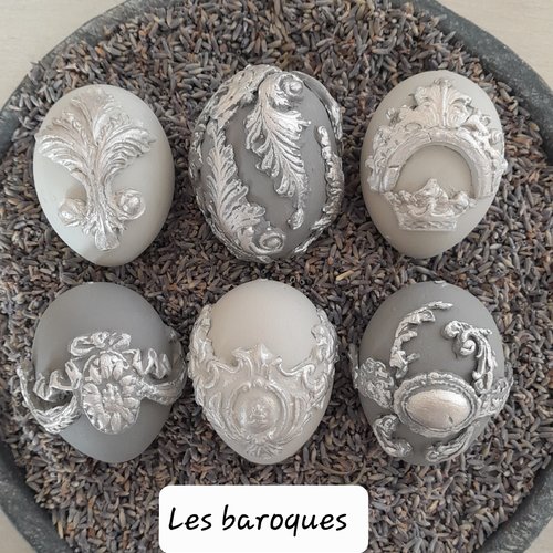 Œufs patinés lot de 6