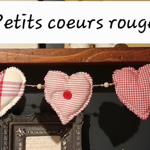 Guirlande de cœurs en tissu