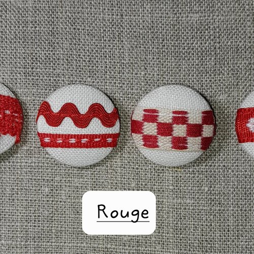 Boutons textile lot de 4