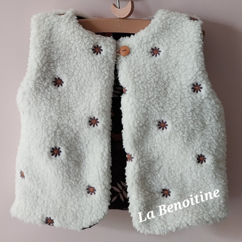 Gilet de berger fille, 12 mois.