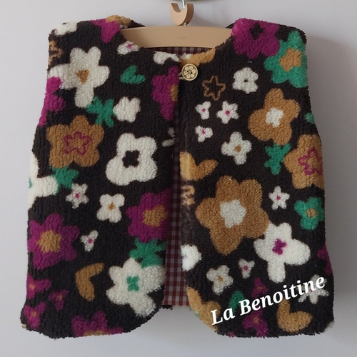 Gilet de berger réversible, 18 mois.