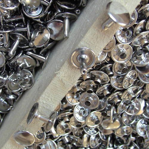 Aluminum Semi-Tubular Rivets that are 3/8 inch long, Brettuns Village