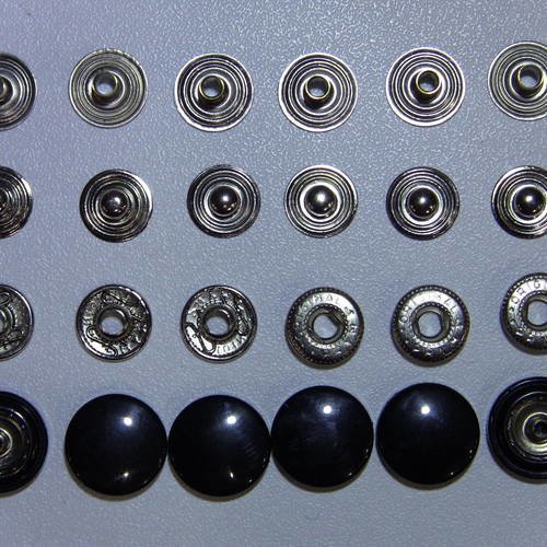 6 pressions avec boutons dorés14 mm flox x6 pour tissus epais Un grand marché
