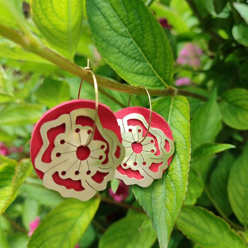 Boucles d'oreilles coquelicots
