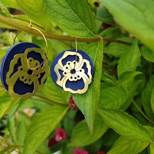 Boucles d'oreilles pensée