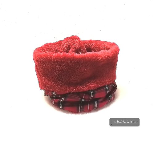 Snood écossais tartan rouge