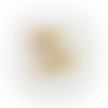 Boucles d'oreilles dorée  acier inoxydable - perles indiennes, perles en céramique jaune moutarde