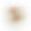 Boucles d'oreilles dorées acier inoxydable - perles indiennes et perles carrées lampwork blanc - blanc, jaune, doré