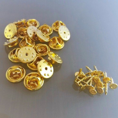 20 supports pin's métal coloris doré