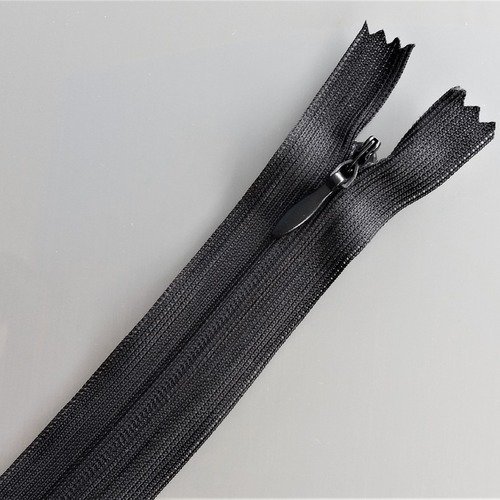 2 zips invisibles 25 cm noirs