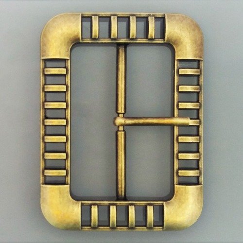 Boucle de ceinture rectangulaire passage de 5 cm coloris bronze